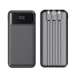 Powerbank 10.000mAh, 22.5W, me 3 kabllo te integruara, Meax QC10